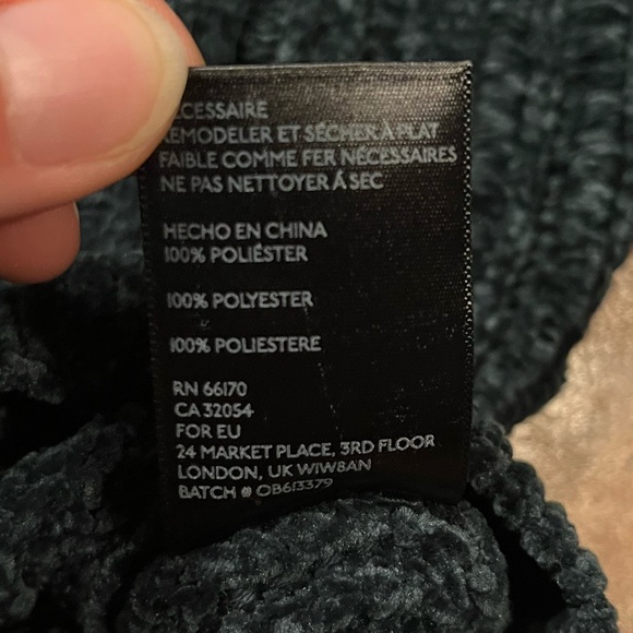 Anthropologie Silence + Noise Chenille Vneck Cropped Sweater Size S - Picture 5 of 6